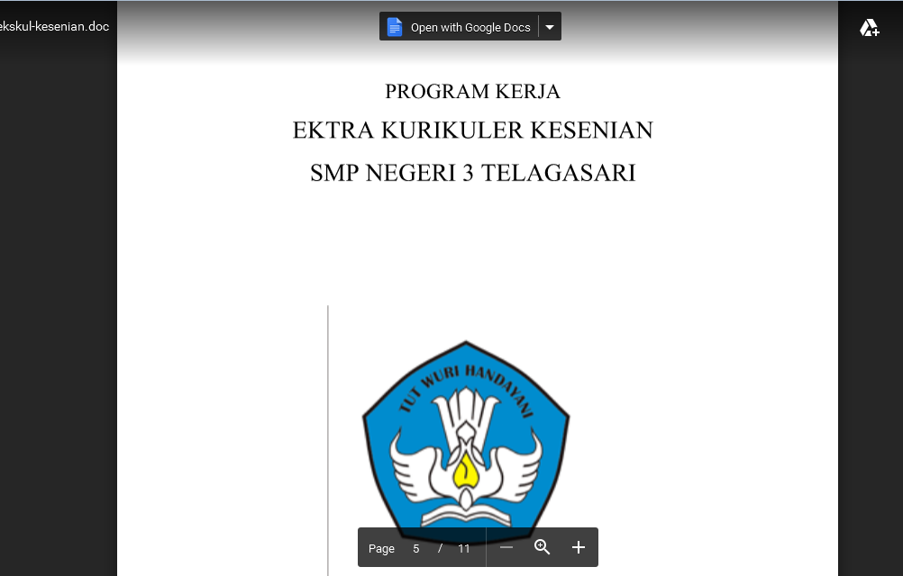 Contoh program kerja ekstrakurikuler