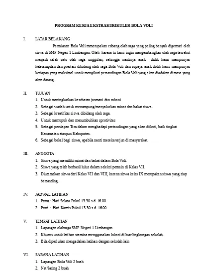 Detail Contoh Program Kerja Ekstrakurikuler Nomer 7