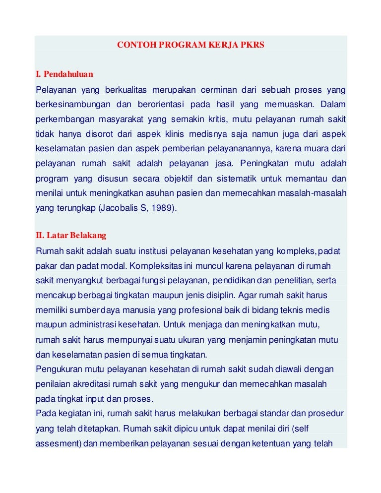 Detail Contoh Program Kerja Hrd Rumah Sakit Nomer 11