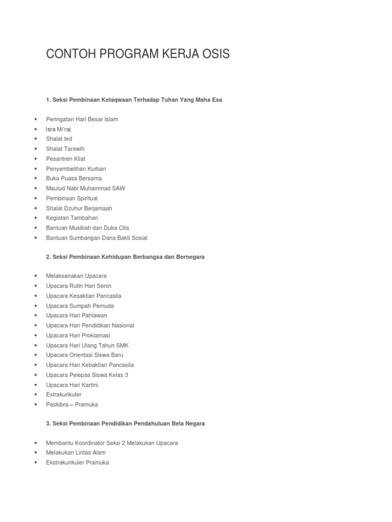 Detail Contoh Program Kerja Osis Nomer 24