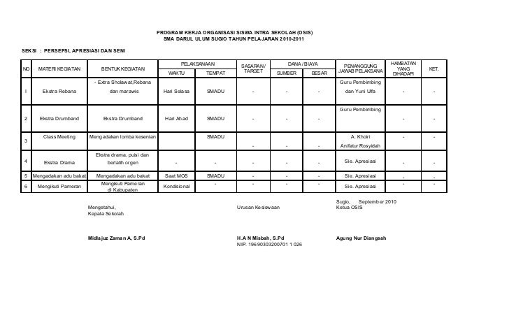 Detail Contoh Program Kerja Osis Nomer 32