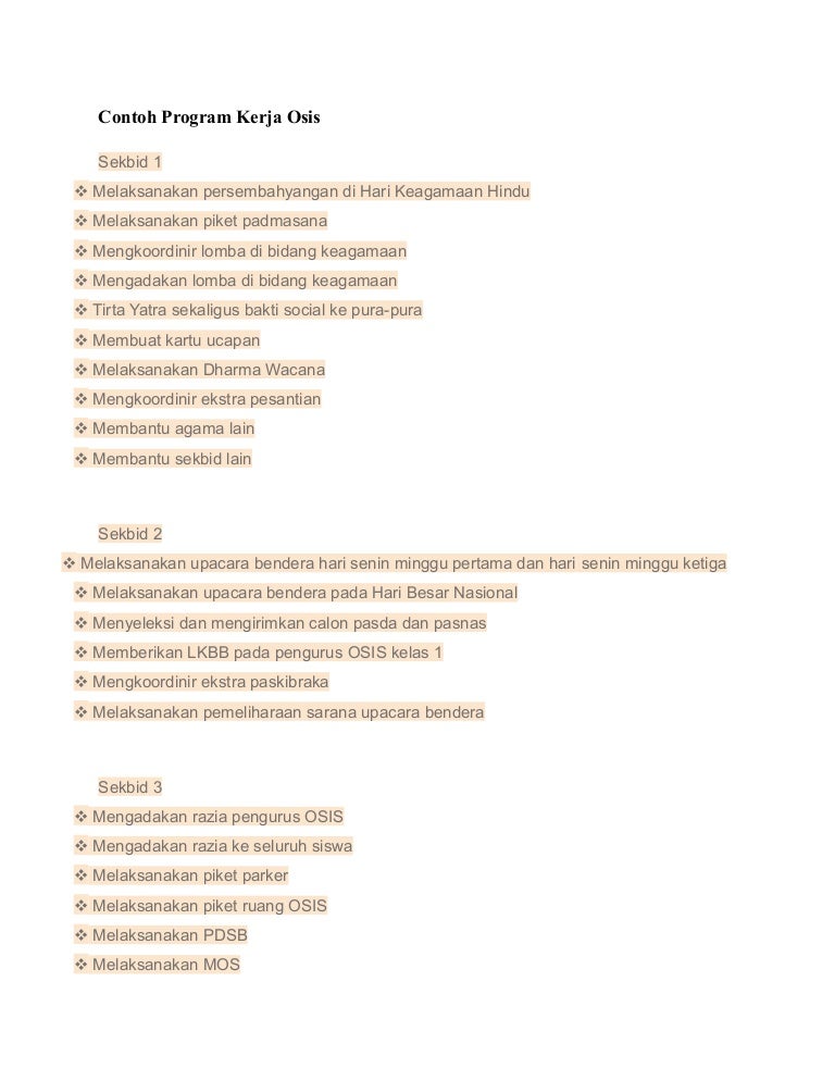 Detail Contoh Program Kerja Osis Nomer 6