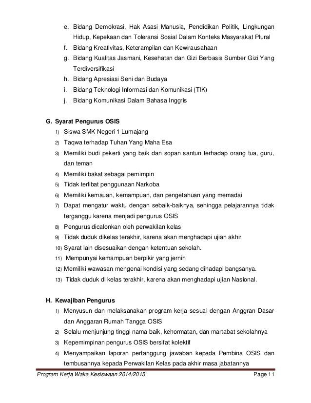 Detail Contoh Program Kerja Osis Bidang Keterampilan Dan Kewirausahaan