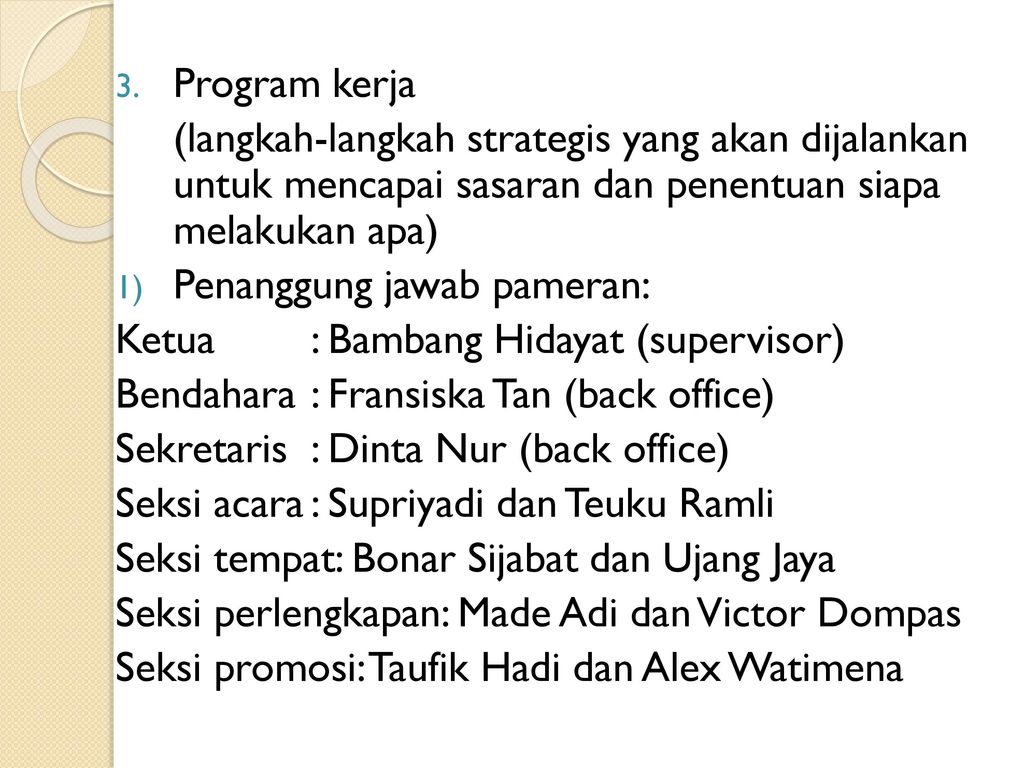 Detail Contoh Program Kerja Sederhana Nomer 38