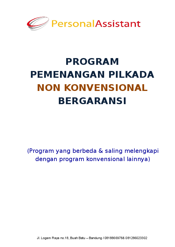Detail Contoh Program Kerja Tim Sukses Pilkada Nomer 14