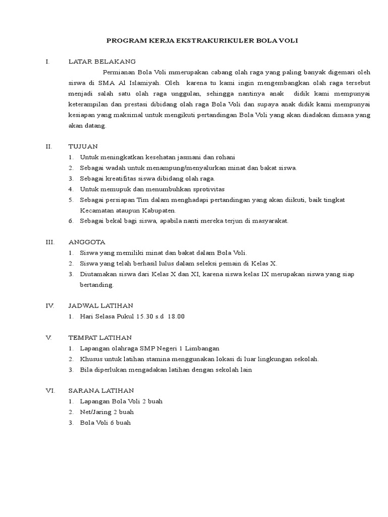 Detail Contoh Program Latihan Bola Voli Nomer 17