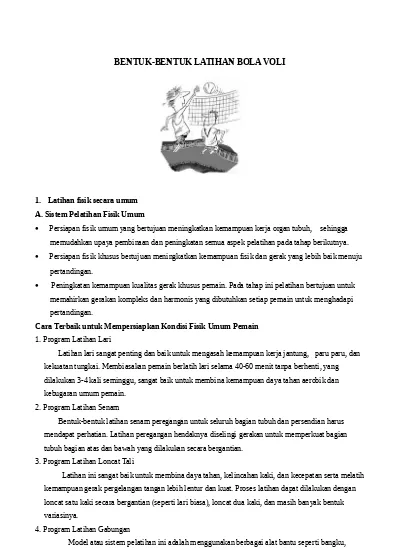 Detail Contoh Program Latihan Bola Voli Nomer 23