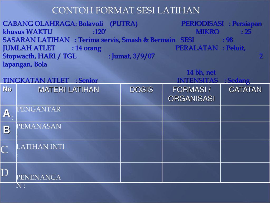 Detail Contoh Program Latihan Bola Voli Nomer 31