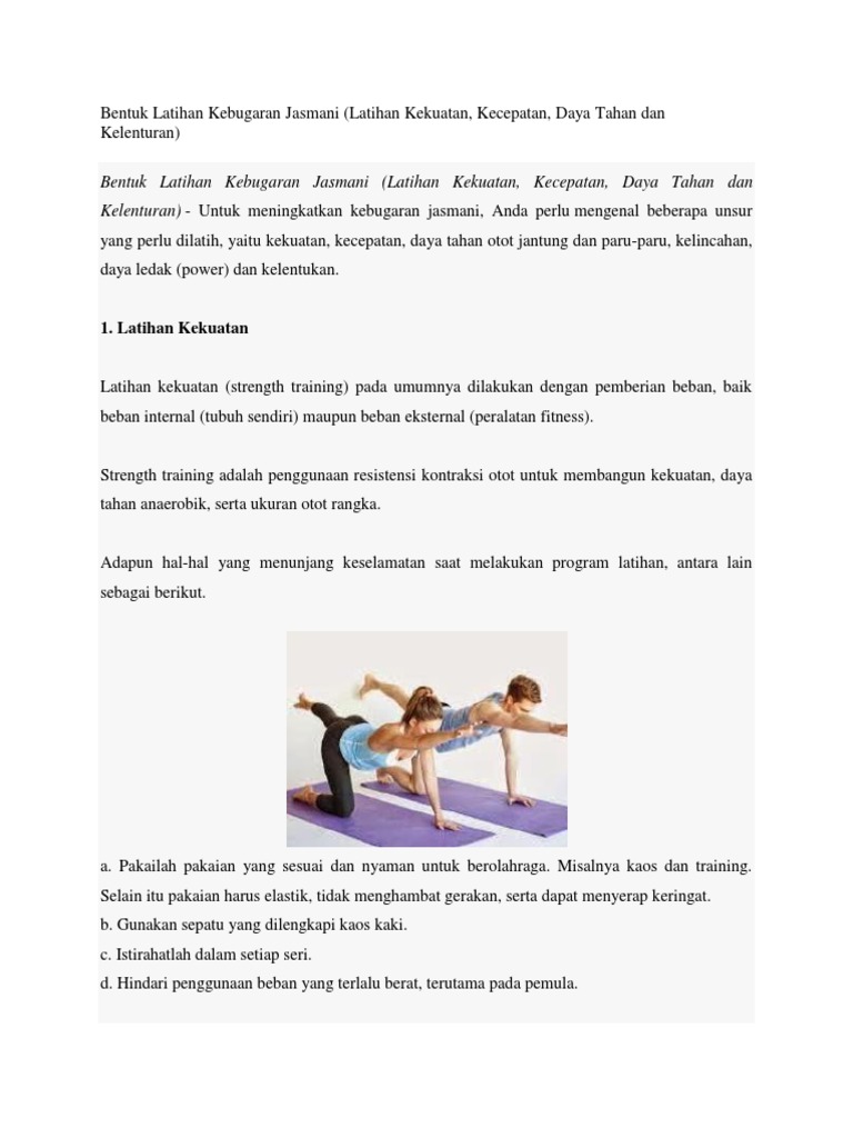 Detail Contoh Program Latihan Kebugaran Jasmani Nomer 25