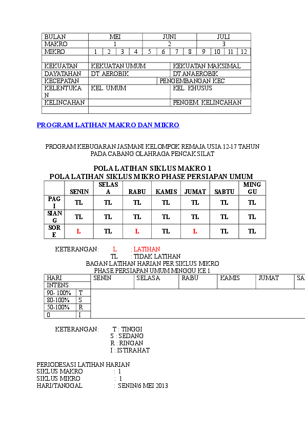 Detail Contoh Program Latihan Sepak Bola Nomer 46