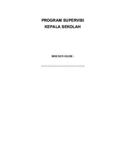 Detail Contoh Program Manajerial Kepala Sekolah Nomer 19