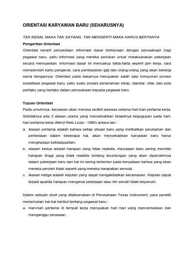 Detail Contoh Program Orientasi Karyawan Baru Nomer 6