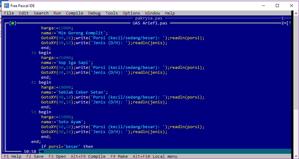 Detail Contoh Program Pascal Nomer 16
