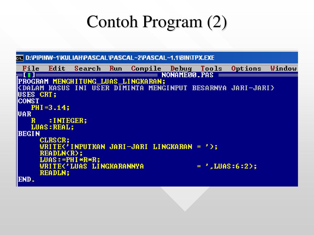 Detail Contoh Program Pascal Nomer 47