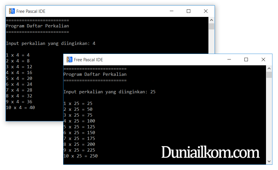 Detail Contoh Program Pascal Nomer 48