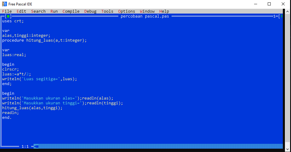 Detail Contoh Program Pascal Sederhana Nomer 13