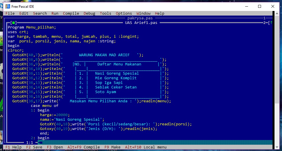 Detail Contoh Program Pascal Sederhana Nomer 18