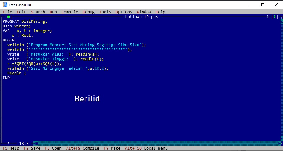 Detail Contoh Program Pascal Sederhana Nomer 23
