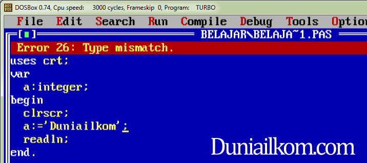 Detail Contoh Program Pascal Sederhana Nomer 26