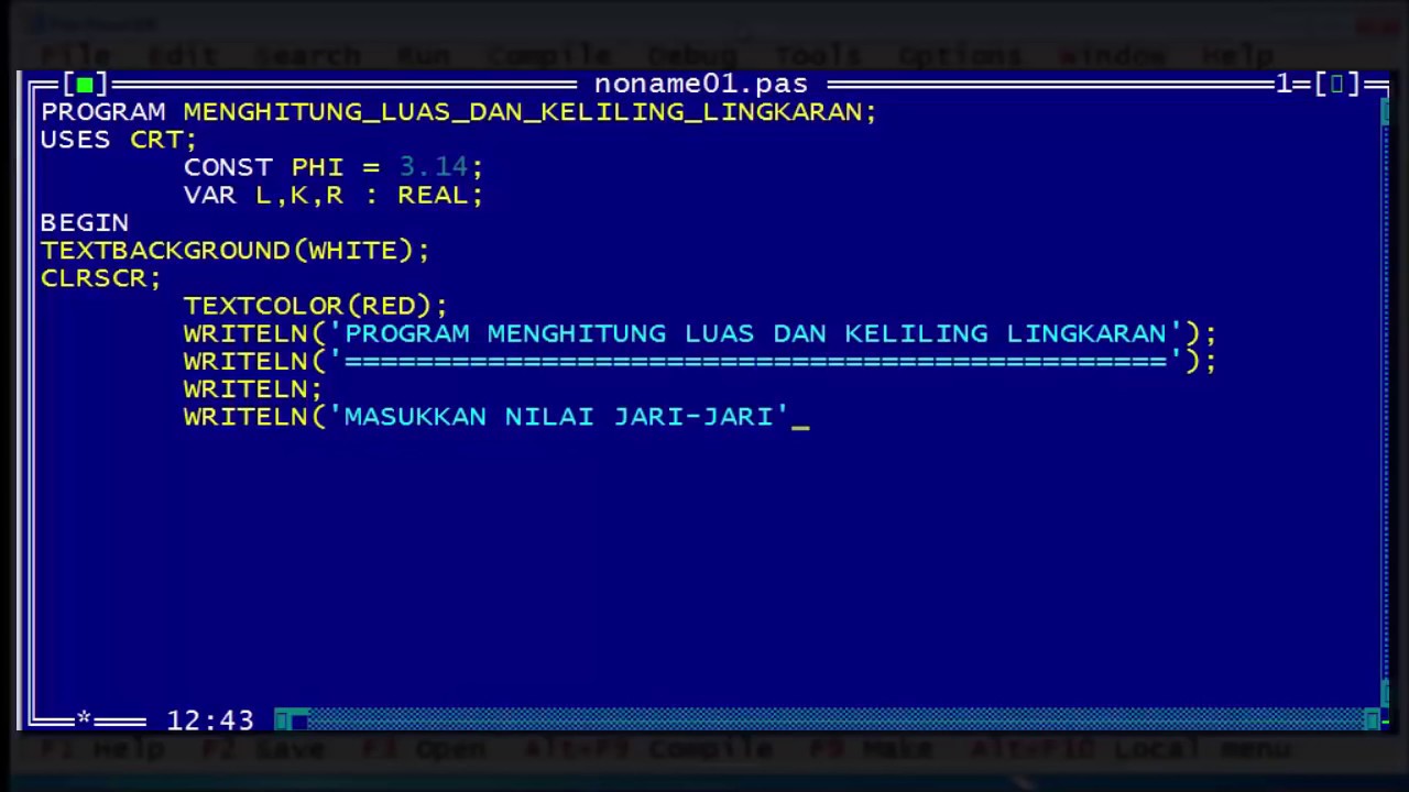 Detail Contoh Program Pascal Sederhana Nomer 30