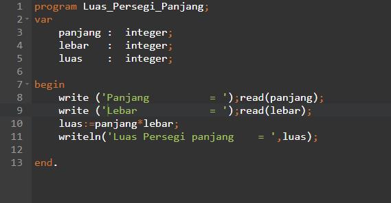 Detail Contoh Program Pascal Sederhana Nomer 5