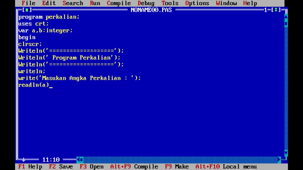 Detail Contoh Program Pascal Sederhana Nomer 7