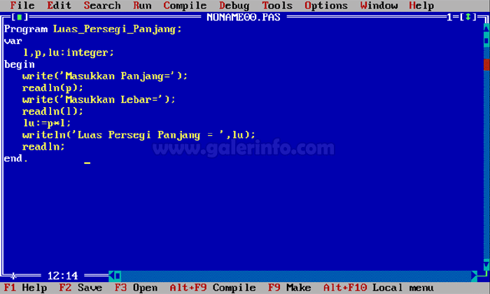 Detail Contoh Program Pascal Sederhana Nomer 9