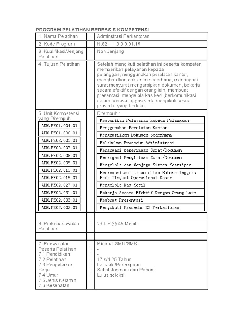 Detail Contoh Program Pelatihan Nomer 9