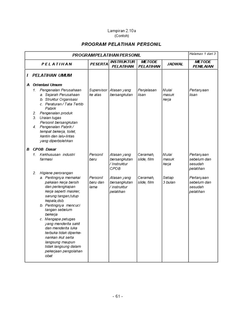 Detail Contoh Program Pelatihan Nomer 13