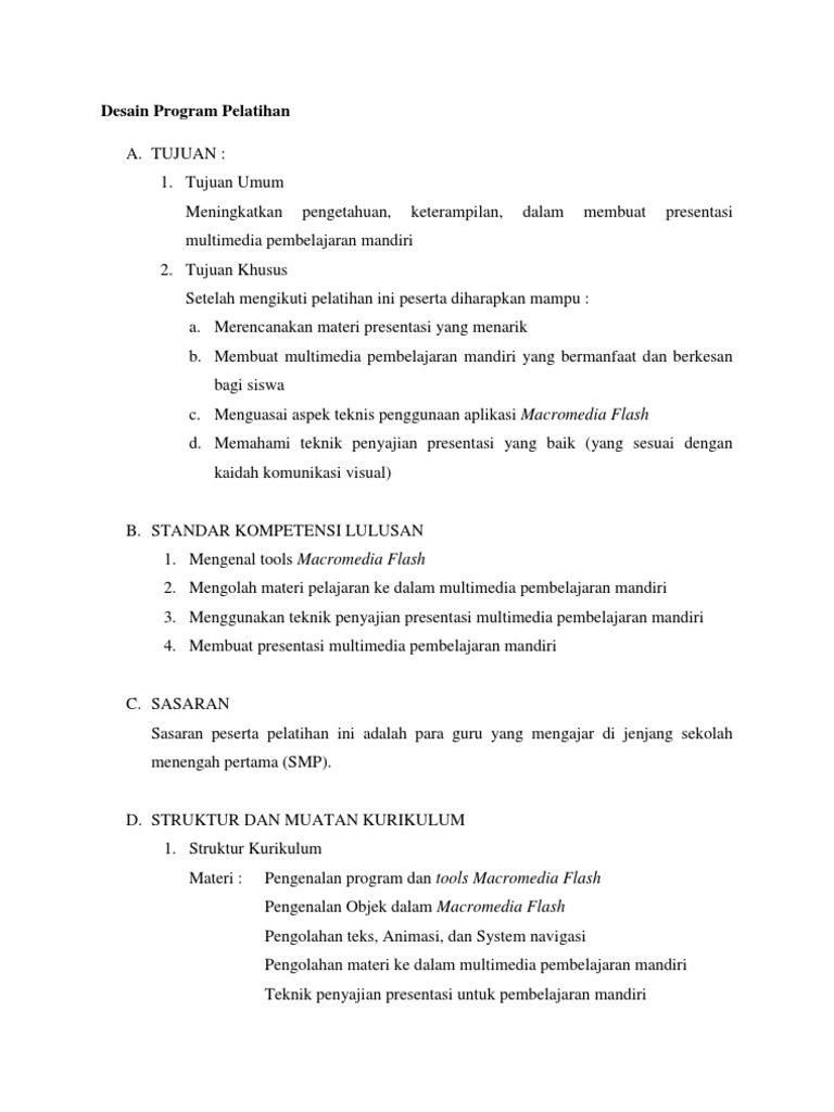 Detail Contoh Program Pelatihan Nomer 7