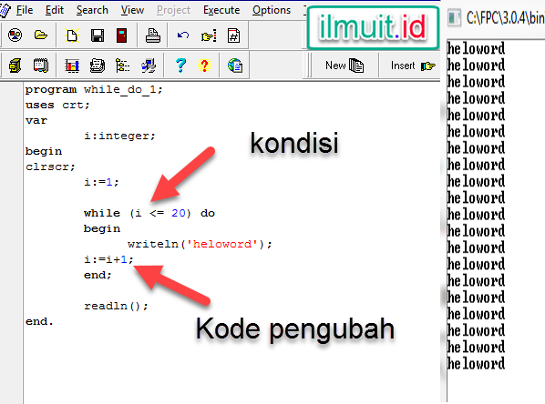 Detail Contoh Program Perulangan Nomer 22