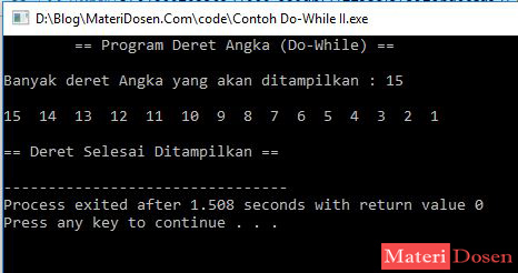 Detail Contoh Program Perulangan Nomer 28