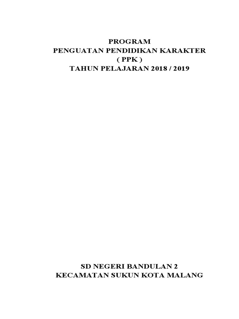 Detail Contoh Program Ppk Sd Nomer 27