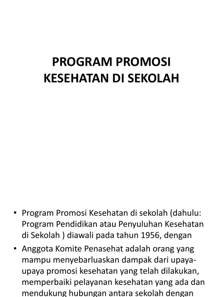 Detail Contoh Program Promosi Kesehatan Nomer 13