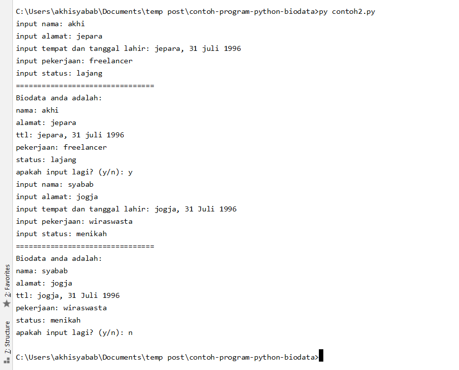 Contoh Program Python Biodata - 52+ Koleksi Gambar