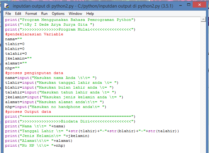 Contoh Program Python Biodata - 52+ Koleksi Gambar
