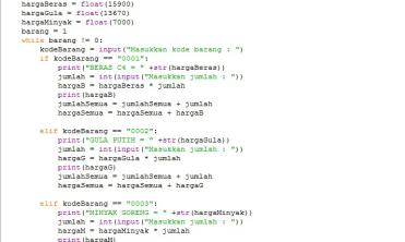 Contoh Program Python Penjualan