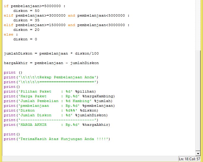 Contoh Program Python Penjualan