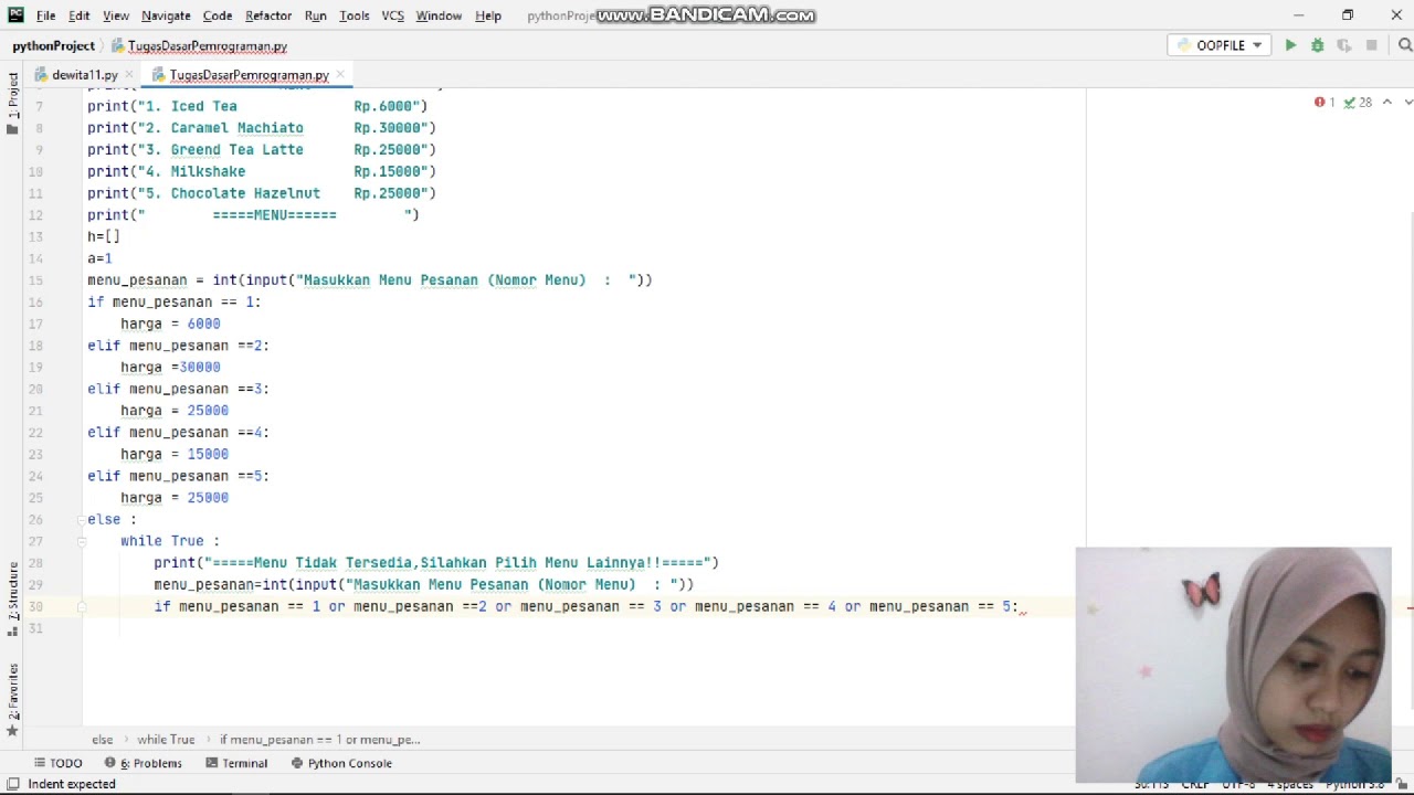 Contoh Program Python Penjualan