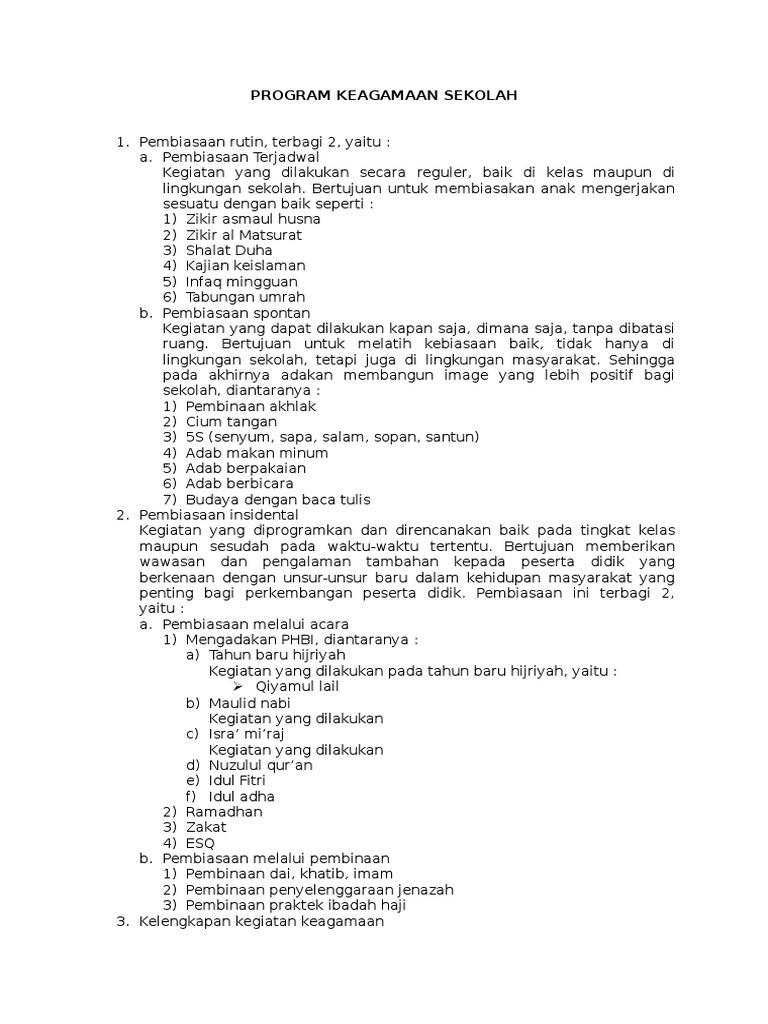 Detail Contoh Program Sekolah Nomer 44