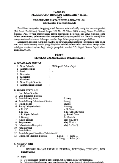 Detail Contoh Program Sekolah Sd Nomer 6