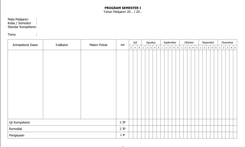 Detail Contoh Program Semester Nomer 31