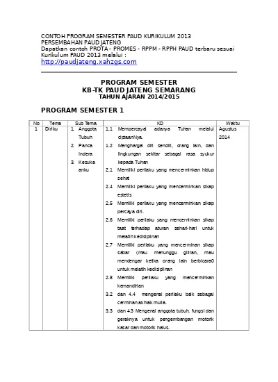 Detail Contoh Program Semester Nomer 39