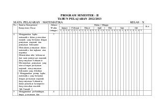 Detail Contoh Program Semester Nomer 9