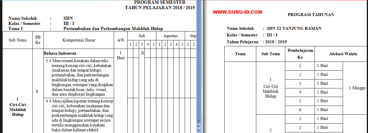 Detail Contoh Program Semester K13 Nomer 23