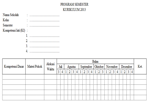 Detail Contoh Program Semester K13 Nomer 44