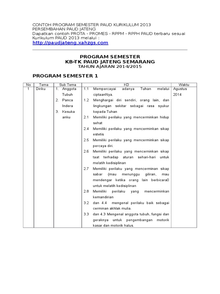 Detail Contoh Program Semester K13 Nomer 50