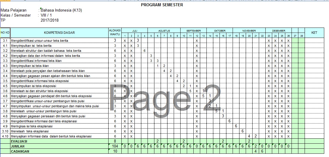 Detail Contoh Program Semester K13 Nomer 55