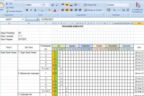 Detail Contoh Program Semester Sd Nomer 9