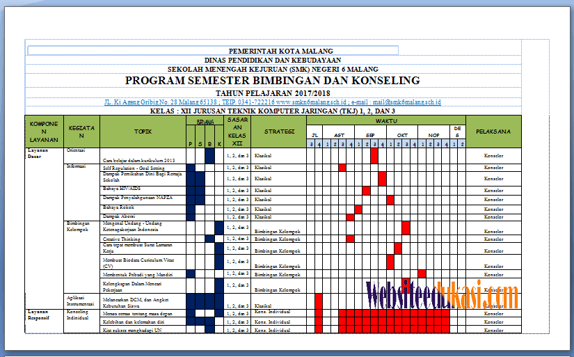 Detail Contoh Program Tahunan Bk Nomer 14